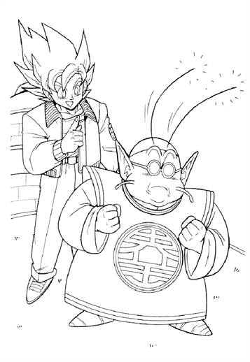 Dragon Ball Z 11, kleurplaat van Dragon Ball Z