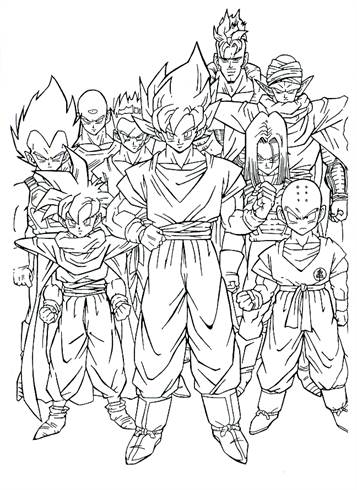 Dragon Ball Z 12, kleurplaat van Dragon Ball Z