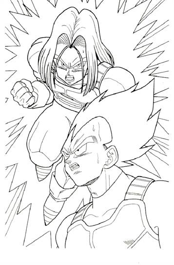 Dragon Ball Z 17, kleurplaat van Dragon Ball Z