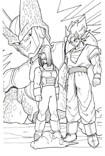 Dragon Ball Z 19, kleurplaat van Dragon Ball Z