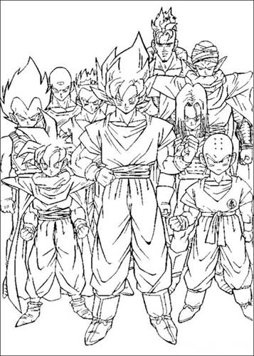 Dragon Ball Z 29, kleurplaat van Dragon Ball Z