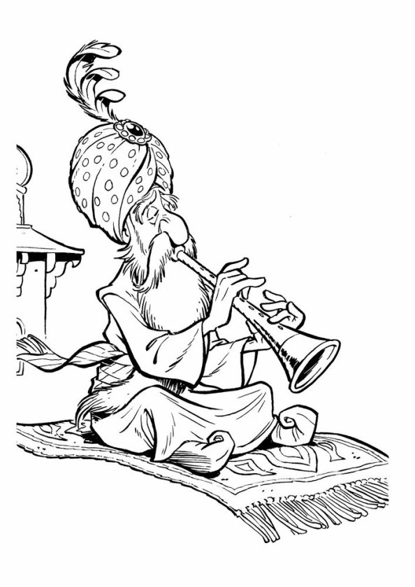 Fakir, kleurplaat van Efteling
