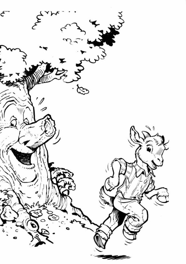 Geitje, kleurplaat van Efteling