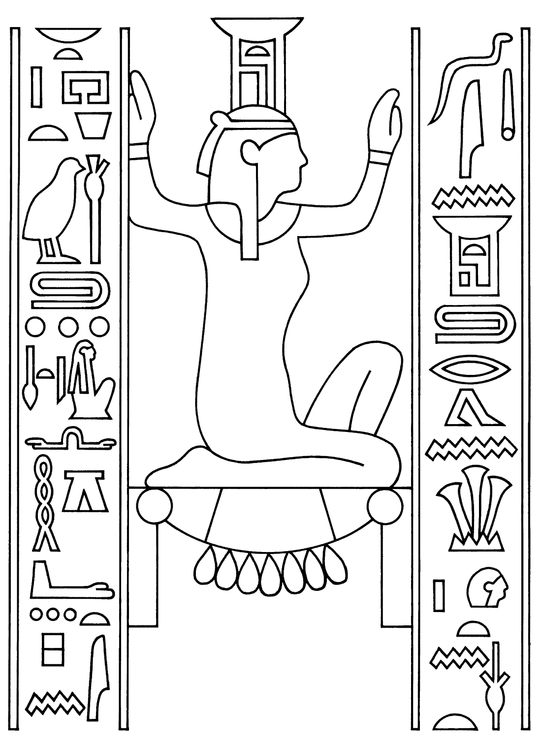 Print Egypte kleurplaat