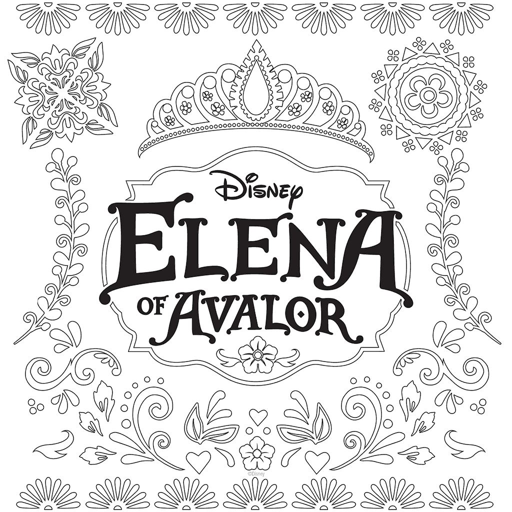 Disney Elena, kleurplaat van Elena van Avalor
