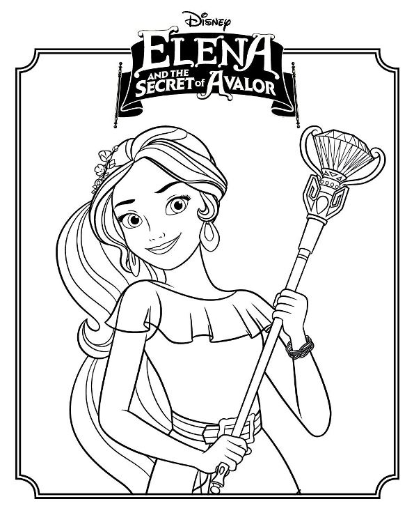 Elena 7, kleurplaat van Elena van Avalor