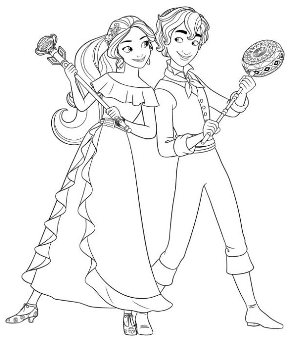 Elena Mateo, kleurplaat van Elena van Avalor