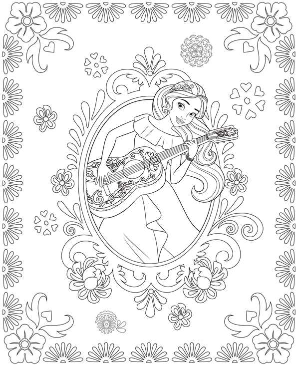 Elena of avalor, kleurplaat van Elena van Avalor