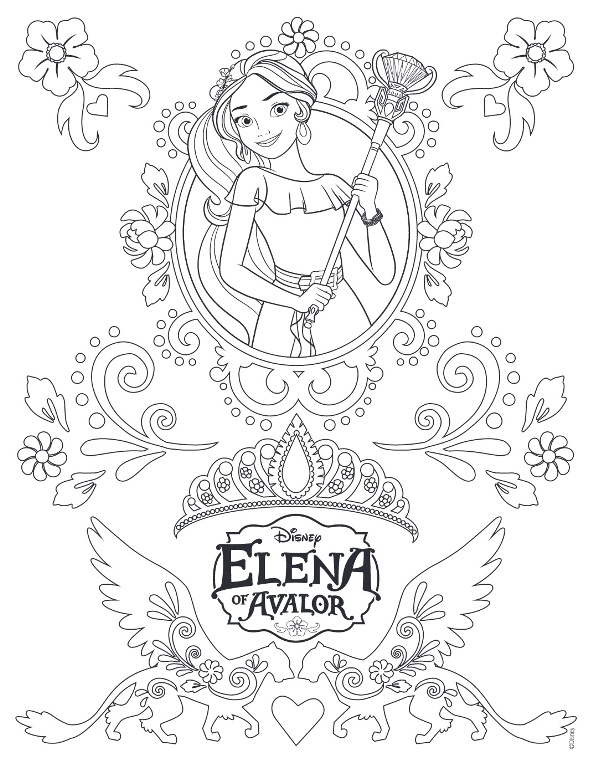 Elena, kleurplaat van Elena van Avalor