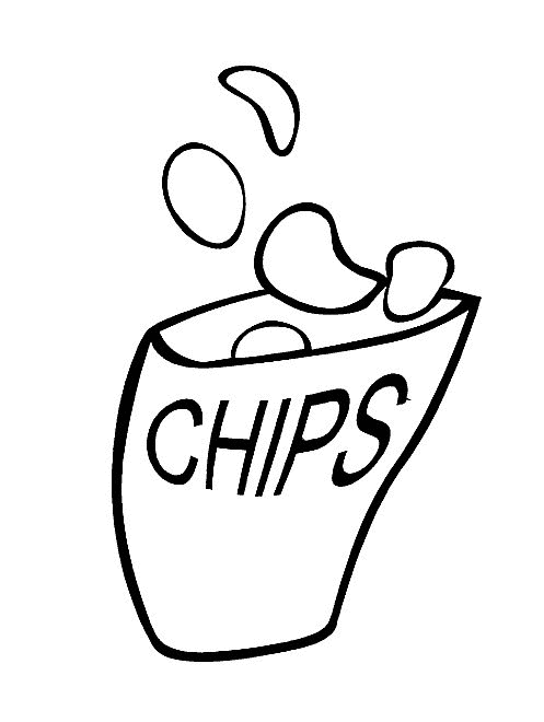 Print Chips kleurplaat