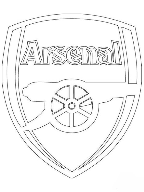 Arsenal, kleurplaat van Europese voetbalclubs