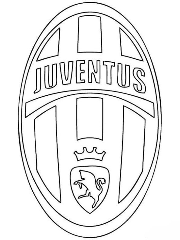 Juventus, kleurplaat van Europese voetbalclubs