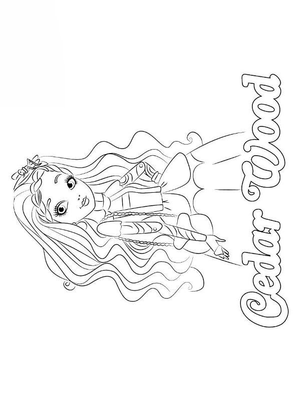 Cedar Wood, kleurplaat van Ever after High