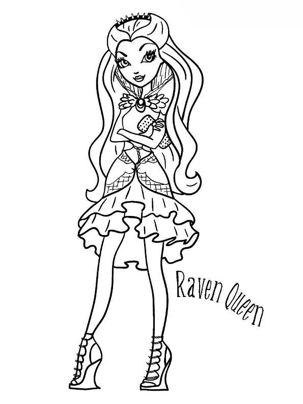 Raven Queen, kleurplaat van Ever after High