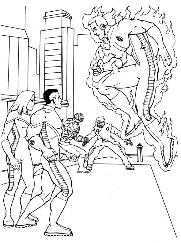 Fantastic Four 3, kleurplaat van Fantastic Four