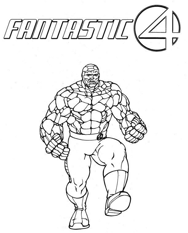 Fantastic Four 11, kleurplaat van Fantastic Four
