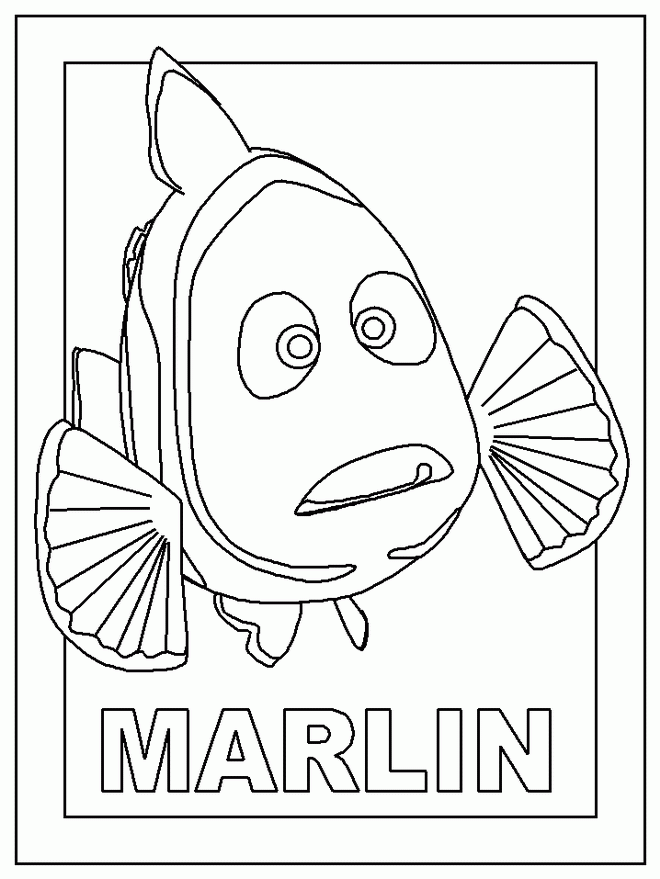 Print Marlin kleurplaat