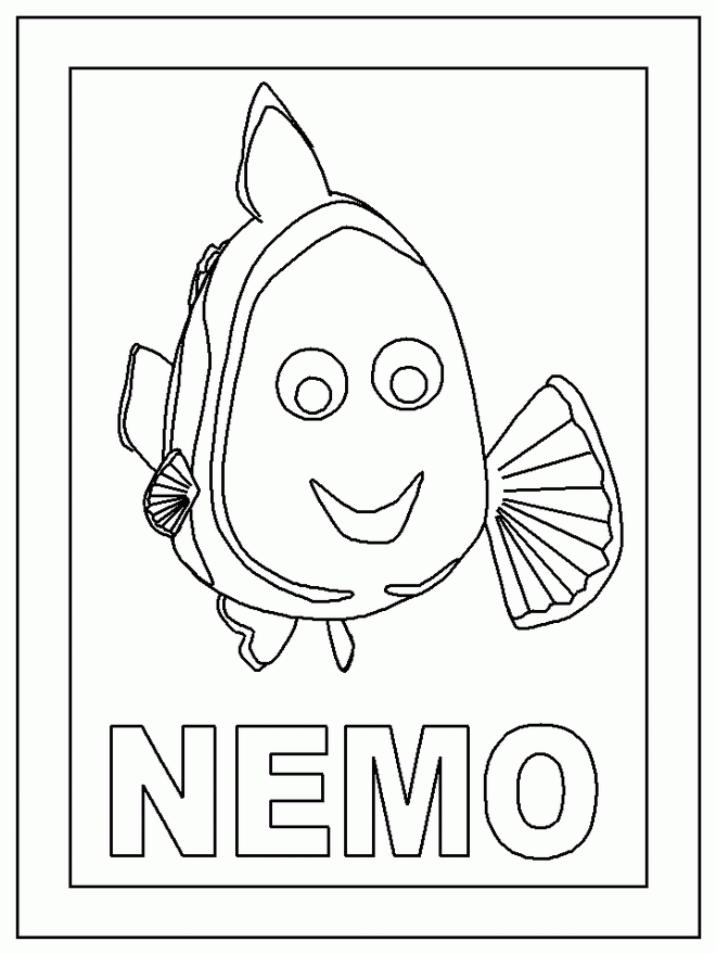 Print Nemo kleurplaat