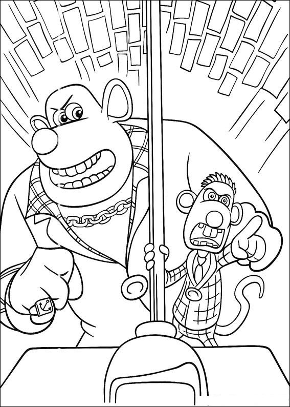 Flushed Away 4, kleurplaat van Flushed away of Muis van Huis