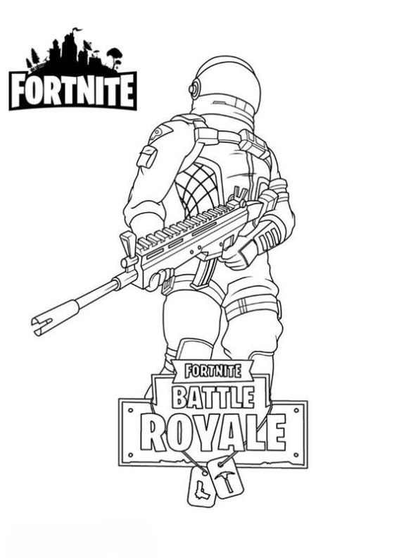DARK VOYAGER, kleurplaat van Fortnite