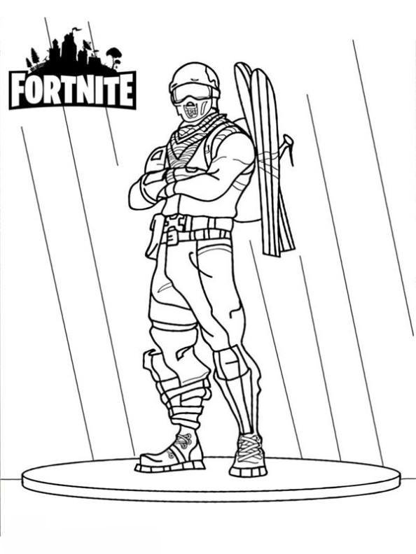Fortnite battle royale 3, kleurplaat van Fortnite