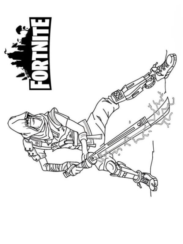 Fortnite battle royale 5, kleurplaat van Fortnite