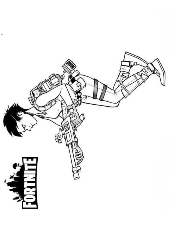 Fortnite, kleurplaat van Fortnite