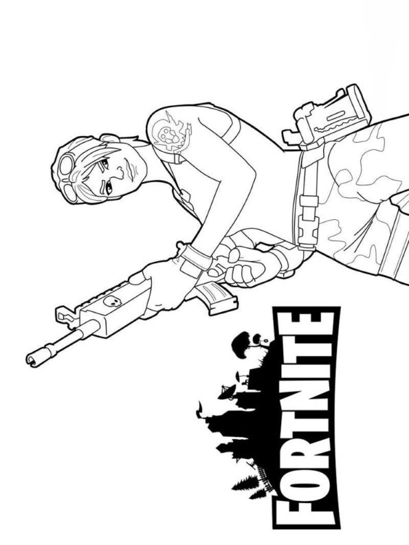 Jungle Scout, kleurplaat van Fortnite
