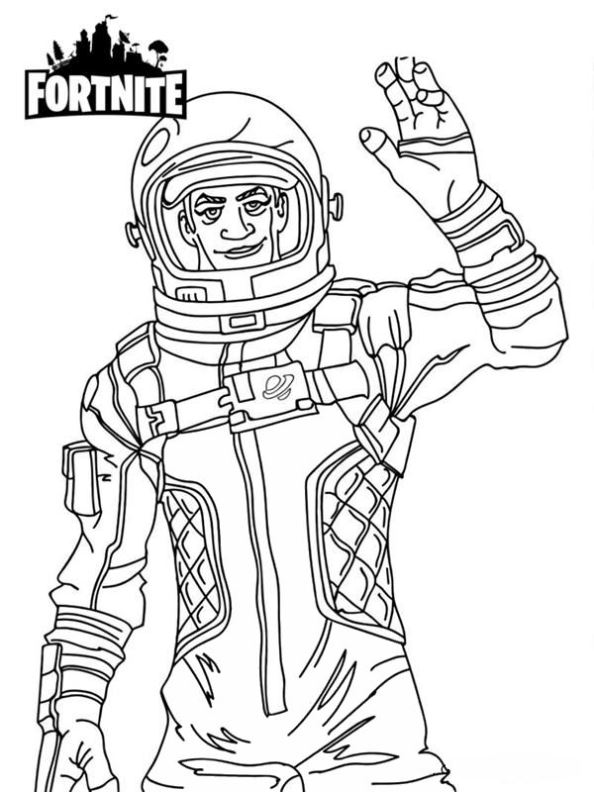 Mission Specialist, kleurplaat van Fortnite
