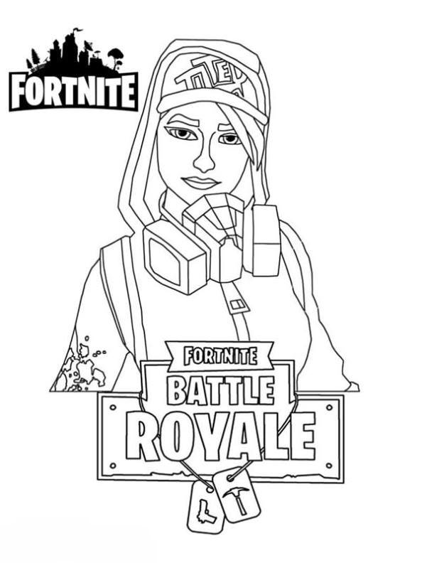 Teknique, kleurplaat van Fortnite