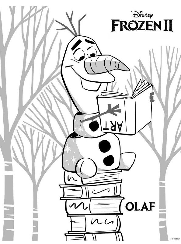 Frozen 2 Olaf, kleurplaat van Frozen 2