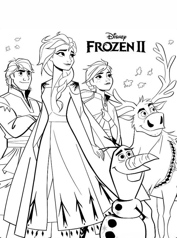 Frozen 2, kleurplaat van Frozen 2
