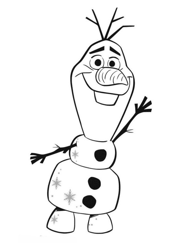 Olaf Frozen 2, kleurplaat van Frozen 2