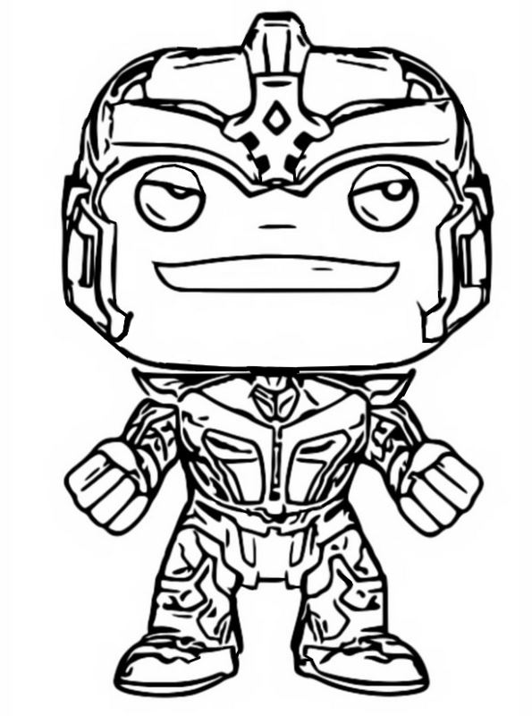 Thanos, kleurplaat van Funko Pops Marvel