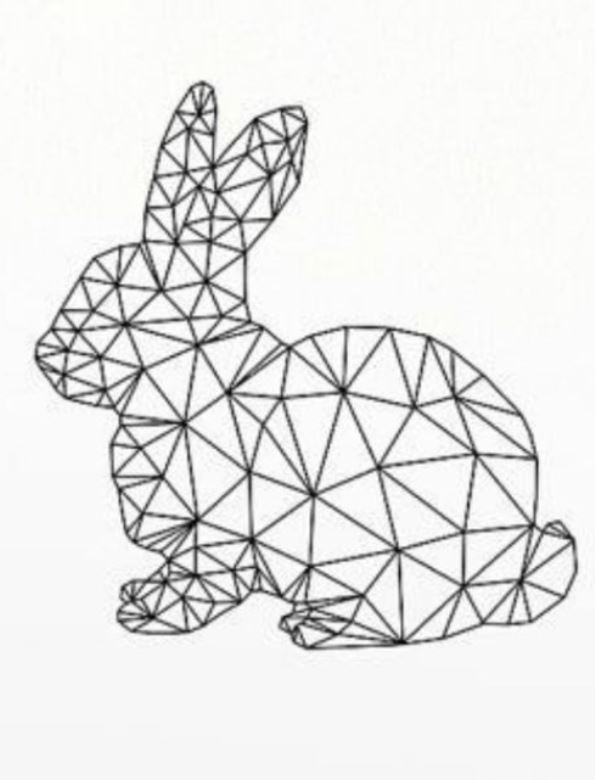 Print rabbit kleurplaat