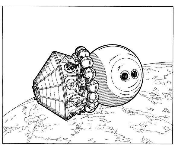 Vostok, Rusland, 1963, 81 rondjes om de aarde, kleurplaat van Ruimtevaart geschiedenis