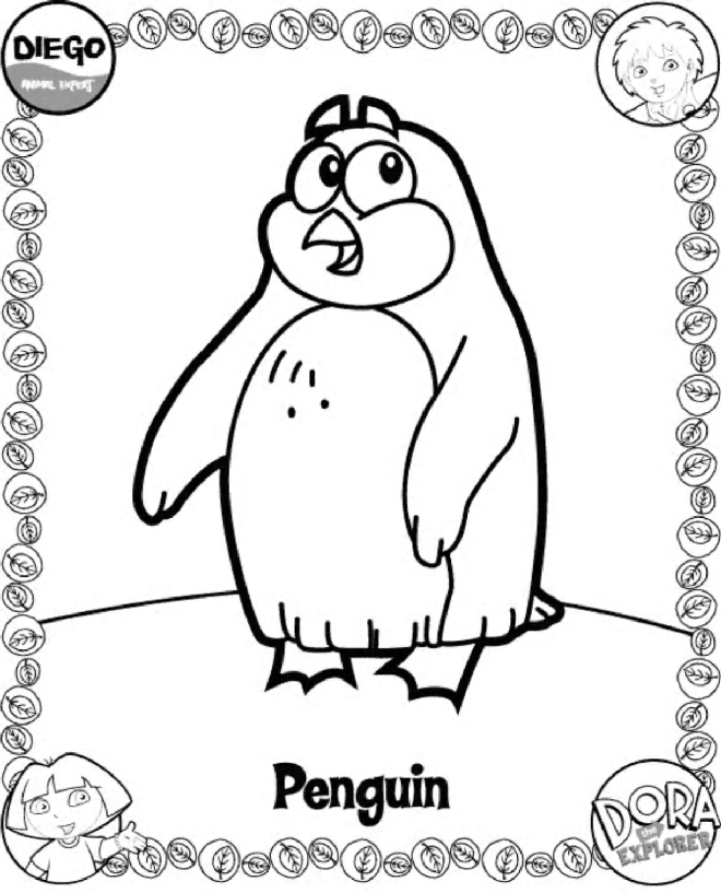 Print Pinguin kleurplaat