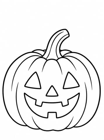 Vrolijke jack o’ lantern kleurplaat, kleurplaat van Halloween kleurplaten voor peuters