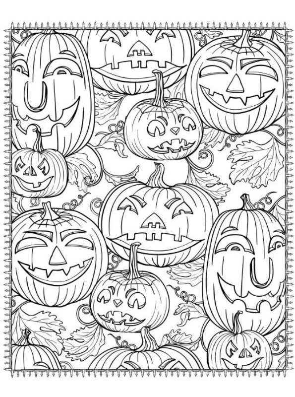 Print Halloween voor Volwassenen kleurplaat