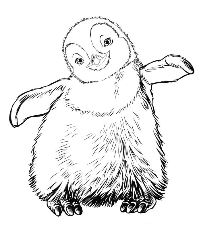 Happy Feet 2, kleurplaat van Happy Feet