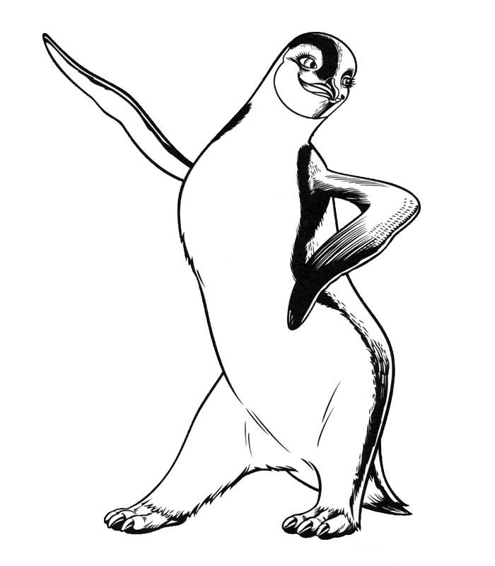 Happy Feet 5, kleurplaat van Happy Feet