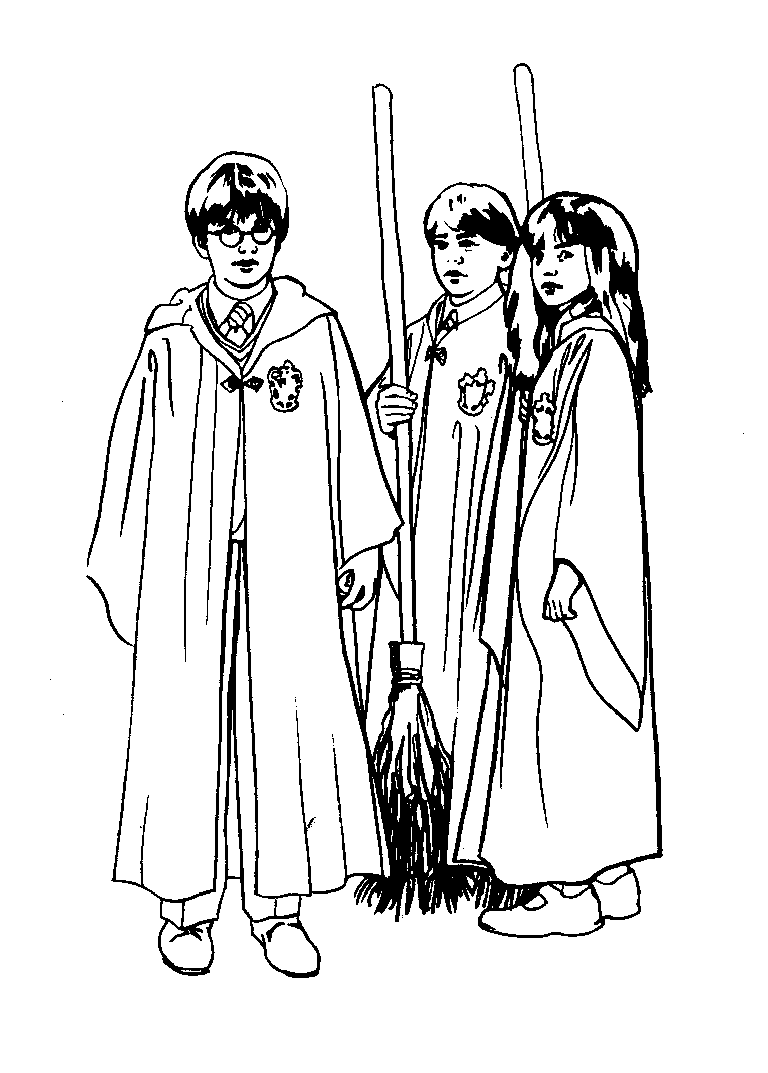 Harry Potter en de Steen der Wijzen 8, kleurplaat van Harry Potter en de Steen der Wijzen