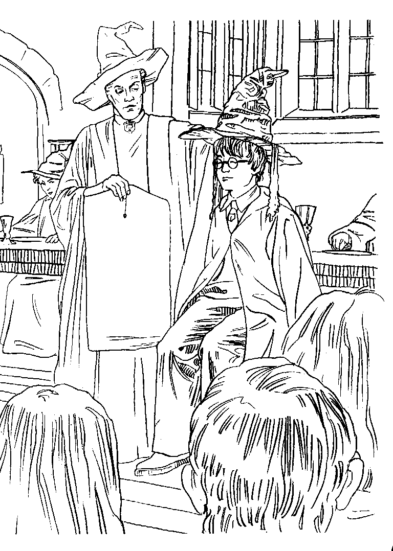 Harry Potter en de Steen der Wijzen 9, kleurplaat van Harry Potter en de Steen der Wijzen