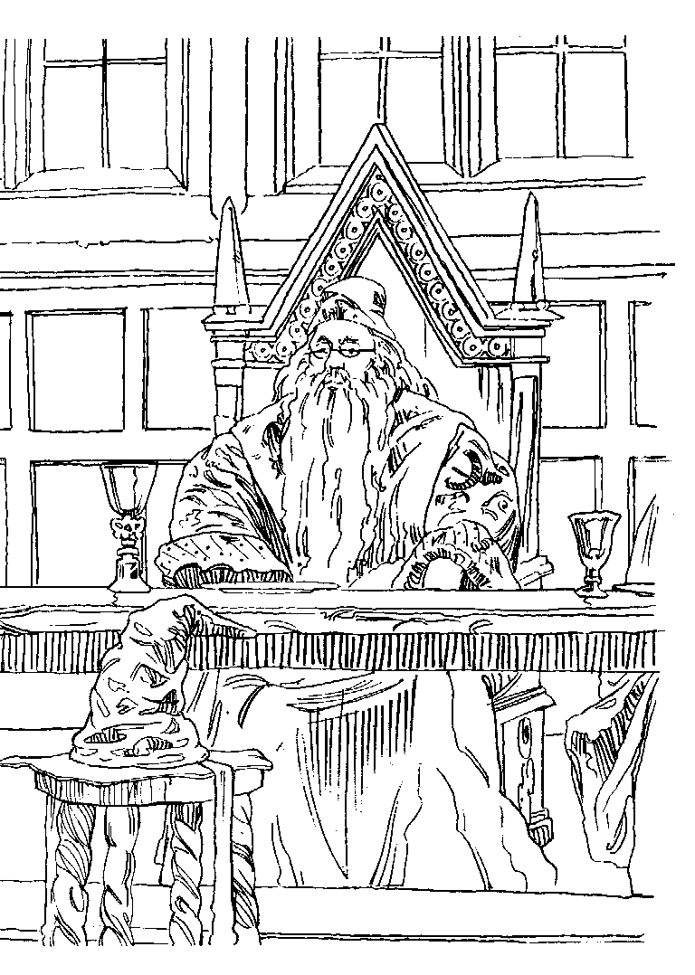 Harry Potter en de Steen der Wijzen 12, kleurplaat van Harry Potter en de Steen der Wijzen