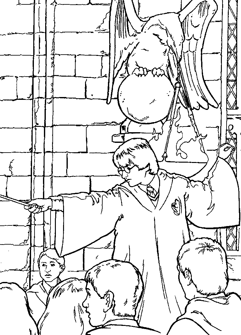 Harry Potter en de Geheime kamer 5, kleurplaat van Harry Potter en de Geheime kamer