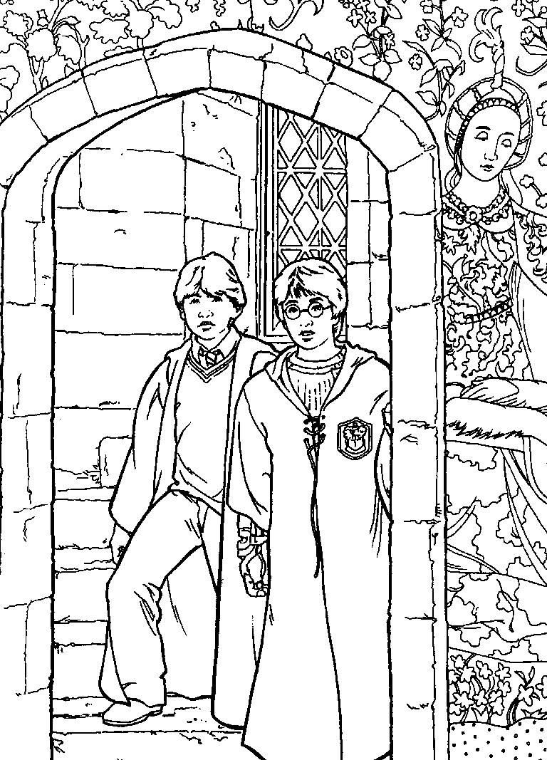 Harry Potter en de Geheime kamer 10, kleurplaat van Harry Potter en de Geheime kamer