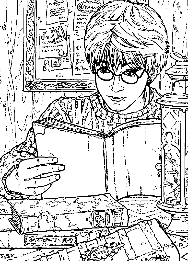 Harry Potter en de Geheime kamer 13, kleurplaat van Harry Potter en de Geheime kamer