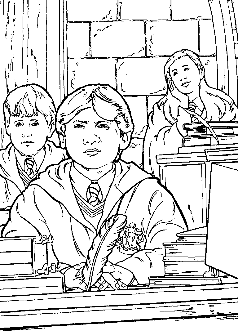 Harry Potter en de Geheime kamer 14, kleurplaat van Harry Potter en de Geheime kamer