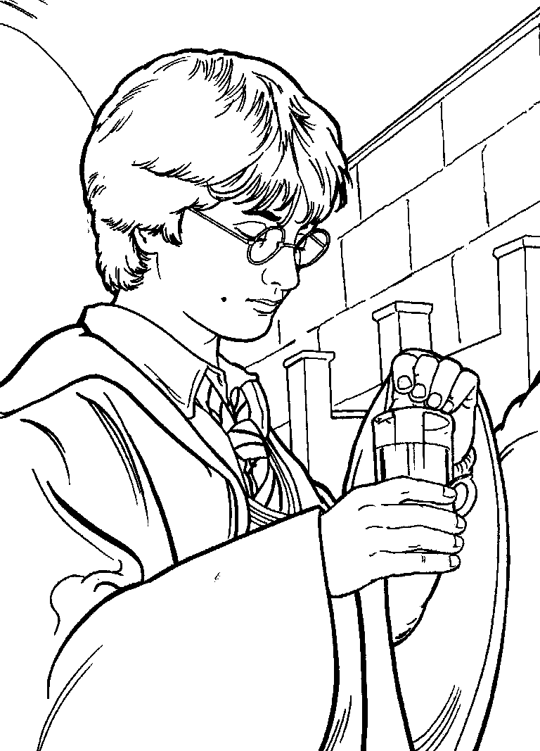 Harry Potter en de Geheime kamer 16, kleurplaat van Harry Potter en de Geheime kamer