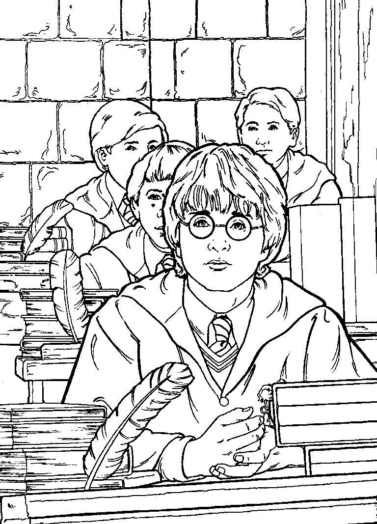 Harry Potter en de Geheime kamer 17, kleurplaat van Harry Potter en de Geheime kamer